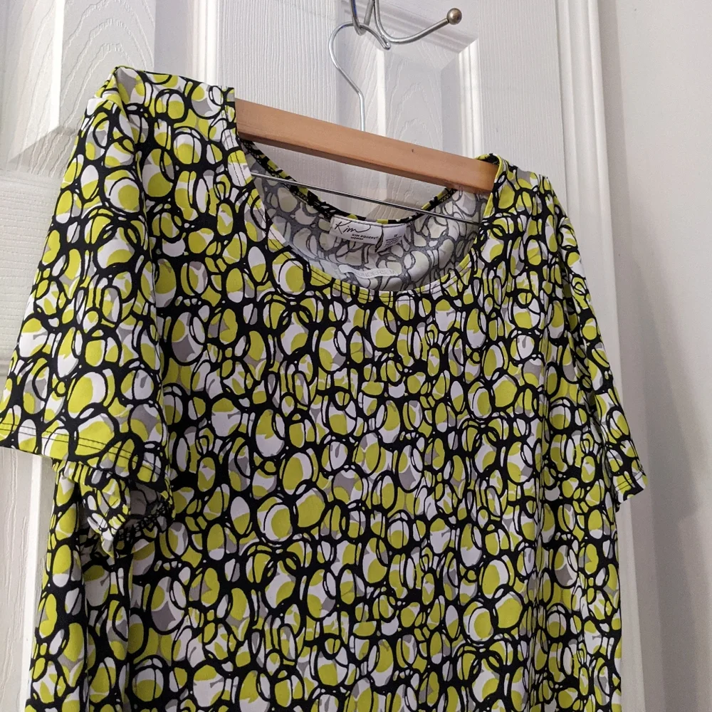 Kim Rogers Green Short Sleeve Top * 1X - Picture 3 of 10